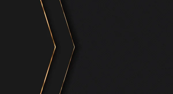 Luxus Vektor Hintergrund Abstraktes Premium Award Banner Mit Goldenen Linien — Stockvektor