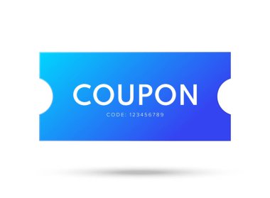 Coupon Discount. Vector Gift Voucher Isolated.