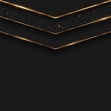 Lüks Vektör Geçmişi. Altın Çizgili Soyut Premium Ödül SancağıName.