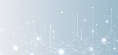 Büyük veri görsel bilgi arkaplanı. Sosyal ağ konsepti. Bağlantı vektörü arkaplanı.