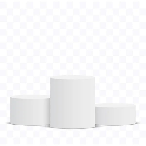 Pódio Vazio Isolado Pedestal Prémio Branco Ilustração Vetorial — Vetor de Stock