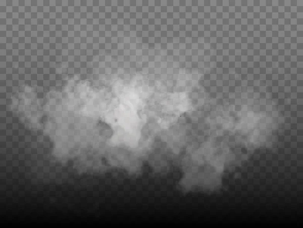 Weiße Rauchwolken Isoliert Auf Transparentem Hintergrund Vektor Rauch Oder Nebel lizenzfreie Stockvektoren