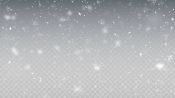 Falling Snow Overlay Hintergrund Schneefall Winter Weihnachten Hintergrund Vektorillustration lizenzfreie Stockillustrationen