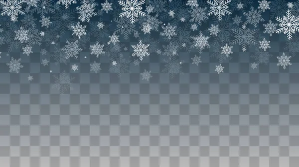 Padající Sněhová Pokrývka Pozadí Sníh Zimní Vánoční Pozadí Vektorová Ilustrace — Stockový vektor
