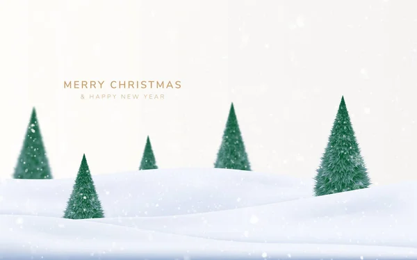 Frohe Weihnachten Und Ein Gutes Neues Jahr Hintergrund Mit Schnee lizenzfreie Stockvektoren