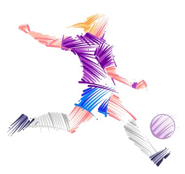 Kadın futbolcu topa hükmediyor