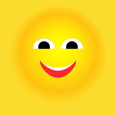 Gülümseyin, duygusal çıkartmalar. Giysiler, kumaşlar, duvar kağıtları üzerine yazma için vektör illüstrasyonu.