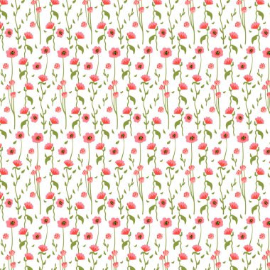 Bahar çiçekleri dalları, mükemmel, pürüzsüz desen tasarımı. Tekrarlanan botanik parmak izi. Doğal çiçek açan bitkiler. Duvar kağıdı, kumaş ve tekstil için çiçek dokusu ve filiz arka planı. Düz grafik