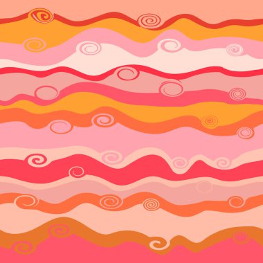 Retro tarzında renkli soyut bir arkaplan. Yetişkinler ve çocuklar için duvar kâğıdı ve kumaş için parlak bir zemin. Arka plan baskıları, davetiyeler ve kartlar için uygun. Düz Vektör illüstrasyonu