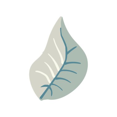 Halk bitkisi. Sade gri çarşaf. Sonbahar botaniği. Minimalist tarzda. Düz izole vektör illüstrasyonu