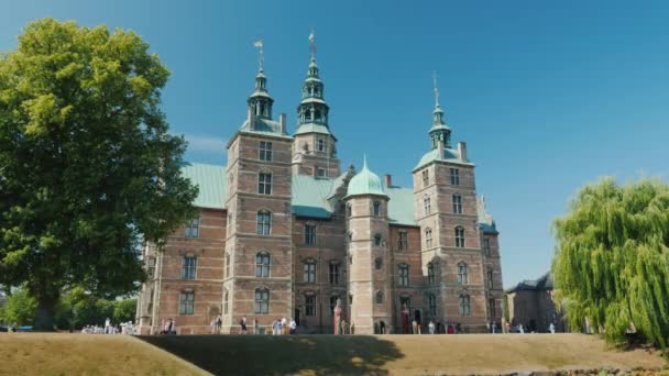 Rosenborg Fosta Reședință Regilor Danezi Construită Ordinul Regelui Christian Lea — Videoclip de stoc