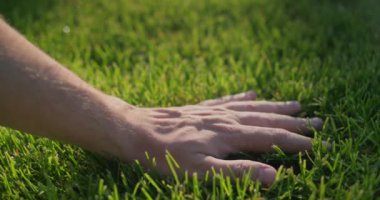 El vuruşları çimlerin üzerinde eşit kesilir..