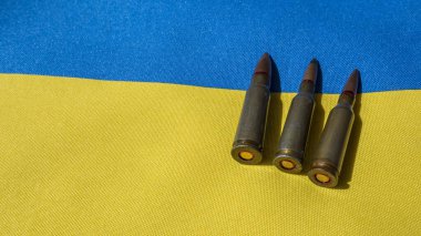 Ukrayna bayrağında birkaç kurşun var.