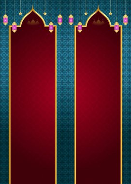 Lüks altın islami ramazan ya da altın fener arap desenli ramadhan milad un nabi backgorund arka planı