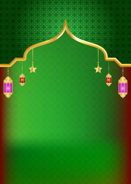 Arabesque Luxury Ramadan Ramadhan Lantern Eid Fitr Fitri Adha Mubarak伊斯兰模式背景 — 图库矢量图片