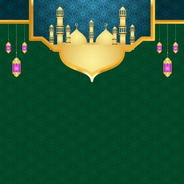 İslami festival milad un nabi ya da ramazan kareem için Arabesuqe lüks İslami çerçeve şeffaf arka plan