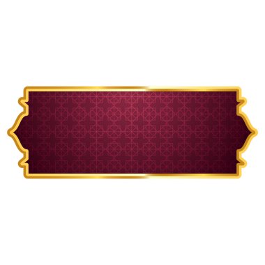 Tayland retro çerçeve deseni egzotik sınırlar altın zarif metin kutusu pankartı Clipart