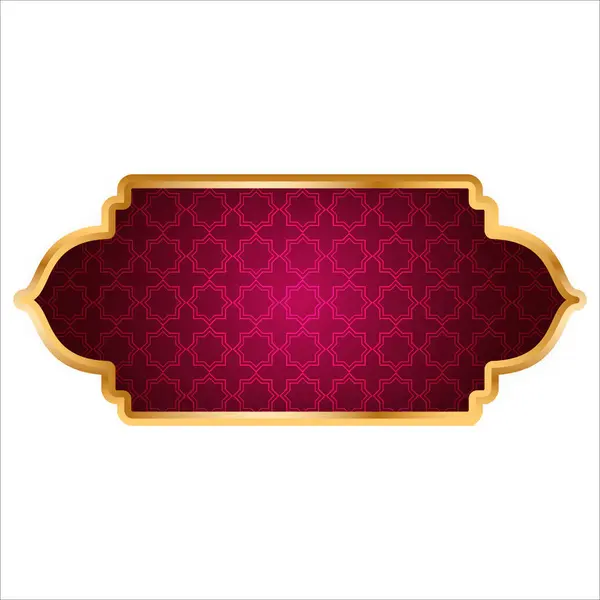 stock vector luxury golden arabic islamic banner pattern title frame text box transparent background