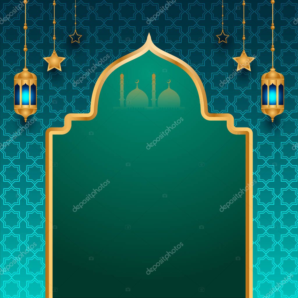 Isra' Miraj Contemporary logo. Arabic Calligraphy vector for Israa Miraj celebration. arabic text Translated: Night of Journey.