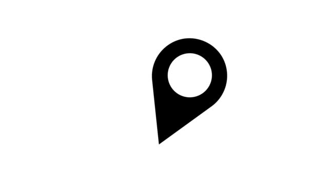 Animacja Pin Map Concept Animacja Ruchu Destination Pin Icon Location — Wideo stockowe