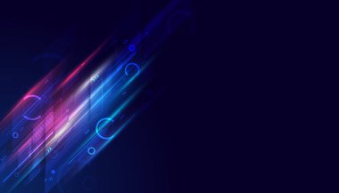 Modern abstract geometric overlapping. Technology futuristic dynamic motion on blue background. Movement pattern for banner or poster design. Vector EPS10.