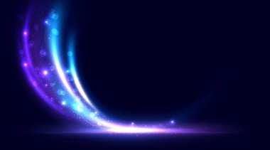 Modern abstract light lines effect. Colorful dynamic motion background. Futuristic technology pattern. Vector EPS10.