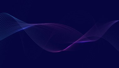 Modern abstract glowing wave. Dynamic flowing wave lines design element. Futuristic technology and sound wave pattern. Vector EPS10.