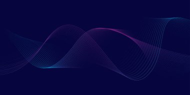Modern abstract glowing wave. Dynamic flowing wave lines design element. Futuristic technology and sound wave pattern. Vector EPS10.