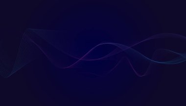 Modern abstract glowing wave background. Dynamic flowing wave lines design element. Futuristic technology and sound wave pattern. Vector EPS10.
