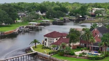 İsveç 'teki Stockholm şehrinin hava manzarası.