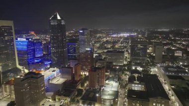 Sydney, Avustralya şehir merkezinin gece manzarası
