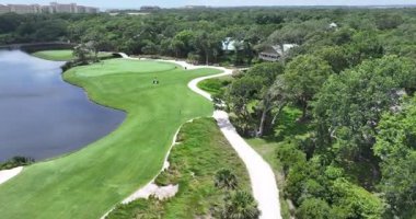 Florida sahilinin insansız hava aracı fotoğrafı.