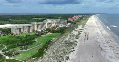 Florida 'daki sahil ve denizin havadan görünüşü.