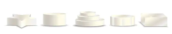 Podyum 3d sahne seti ürün tanıtımı için gümüş renk vektörü anlamına gelir