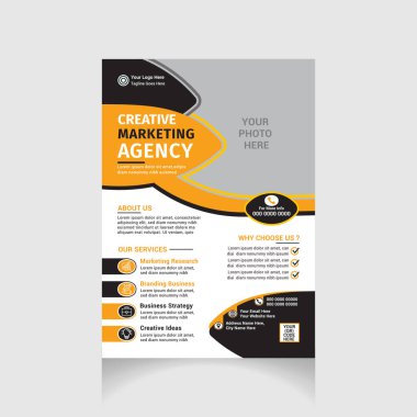 Düzenlenebilir şirket broşürü tasarım şablonu
