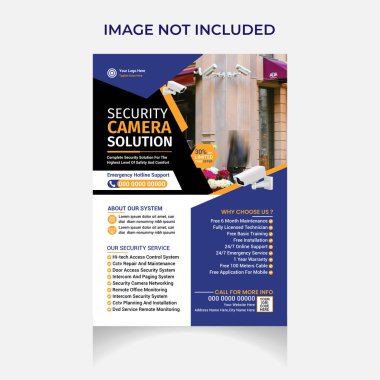 Profesyonel güvenlik kamerası tasarım şablonu 