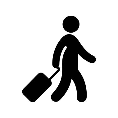 Turist veya Gezgin vektör simgesi