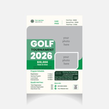 Golf Turnuvası Flyer Modeli