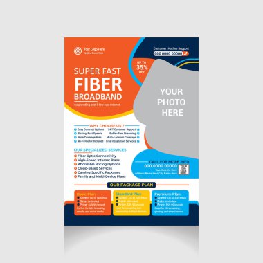 düzenlenebilir internet geniş bant el ilanı tasarım şablonu düzeni