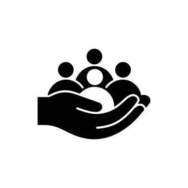 Destek ve Birlik Sembolü: Koruyucu El 'deki Soyut Rakamlar