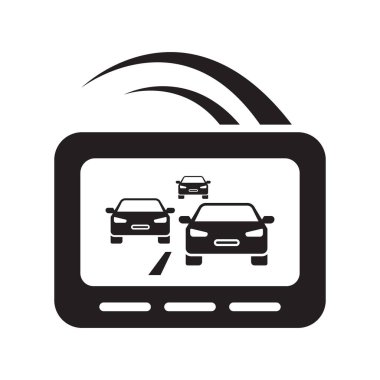 Minimalist Akıllı Araba Trafik ve WiFi Sembollü Simgeyi Göster