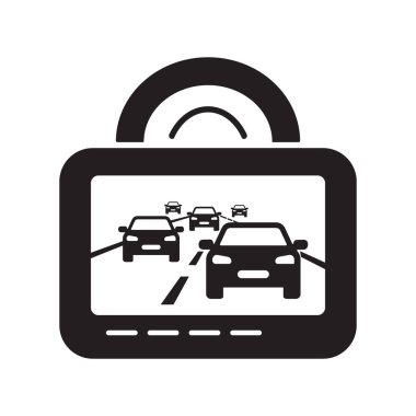 Minimalist Akıllı Araba Trafik ve WiFi Sembollü Simgeyi Göster