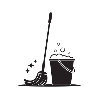 Minimalist Tek Renkli Paspas ve Kova Fotoğrafı Kabarcıklı Su