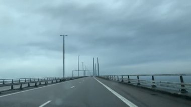 Malm, Skne, İsveç yakınlarında denize giden yol.