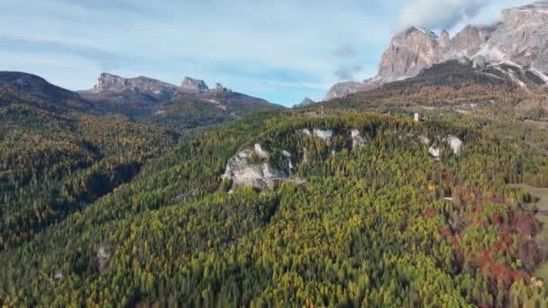 Cortina Ampezzo Kasabası Talyan Alpleri — Stok video