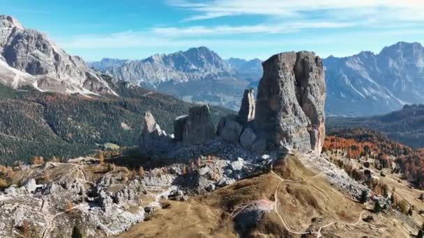 Гірський Хребет Доломіт Cortina Dampezzo Belluno — стокове відео