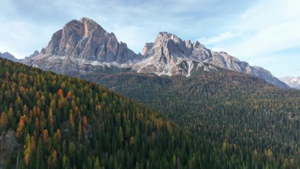 Italiaanse Alpen Dolomiti Bergketen — Stockvideo