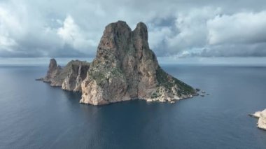 Es Vedra and Es Vedranell island, Ibiza. Drone footage.