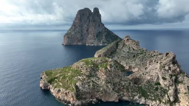 Vedra Vedranell Island Ibiza Drone Footage — Wideo stockowe