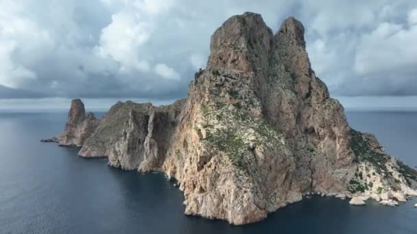 Famous Island Vedra Seen Air Ibiza — Vídeo de Stock